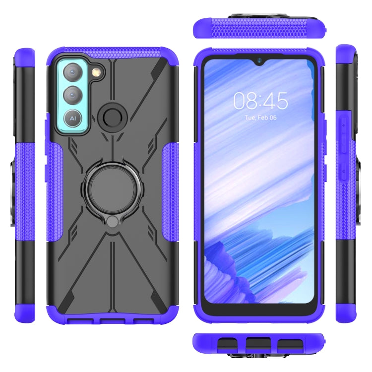 For Tecno Pop 5 LTE Armor Bear Shockproof PC + TPU Phone Case