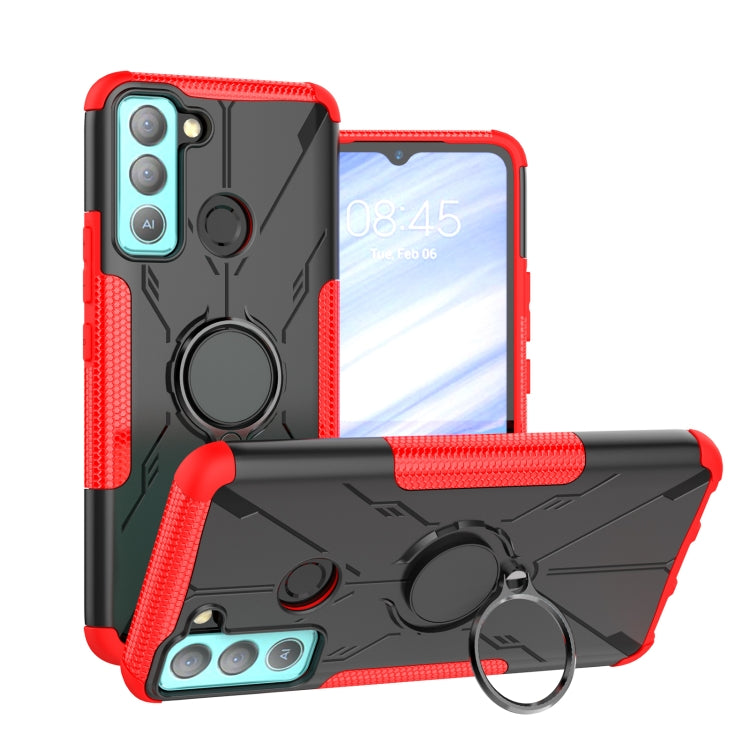 For Tecno Pop 5 LTE Armor Bear Shockproof PC + TPU Phone Case
