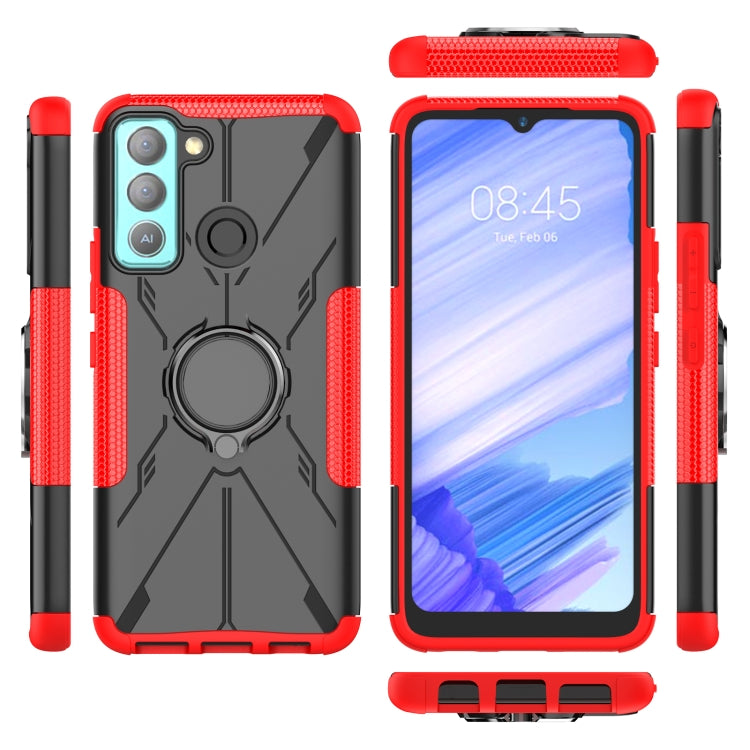 For Tecno Pop 5 LTE Armor Bear Shockproof PC + TPU Phone Case
