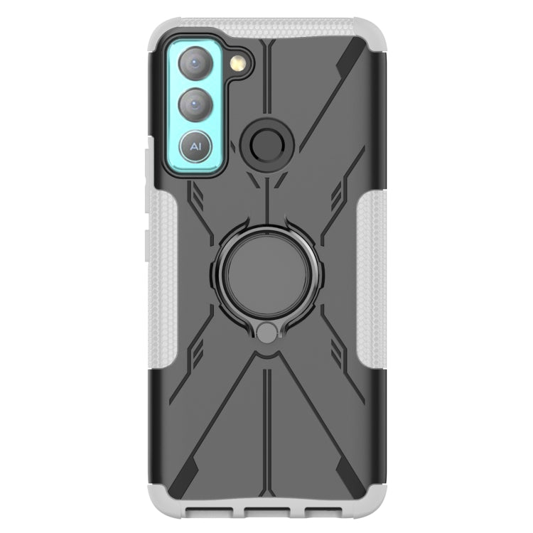 For Tecno Pop 5 LTE Armor Bear Shockproof PC + TPU Phone Case
