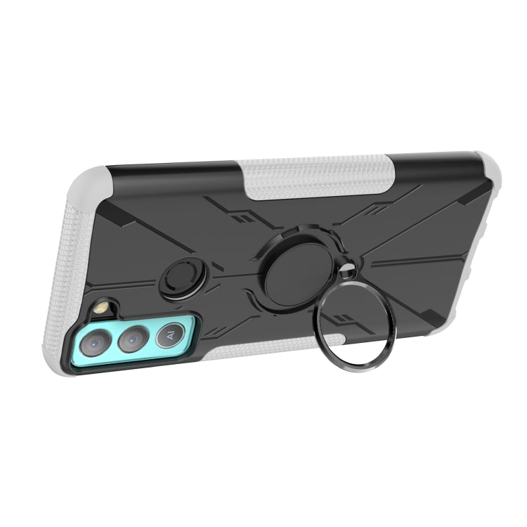 For Tecno Pop 5 LTE Armor Bear Shockproof PC + TPU Phone Case