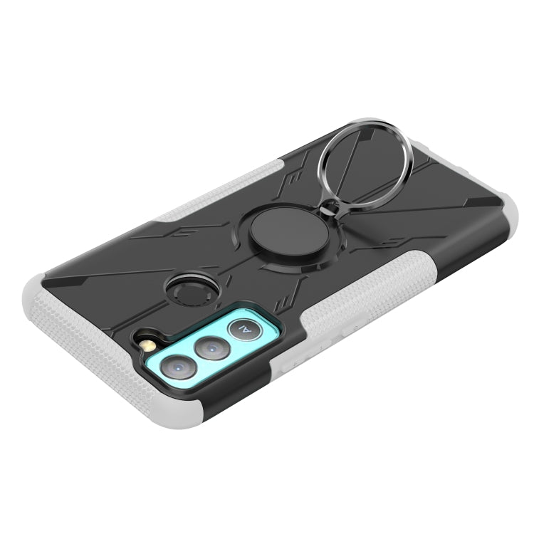 For Tecno Pop 5 LTE Armor Bear Shockproof PC + TPU Phone Case