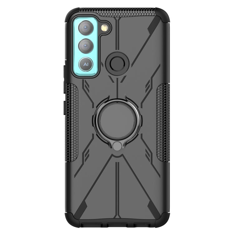 For Tecno Pop 5 LTE Armor Bear Shockproof PC + TPU Phone Case