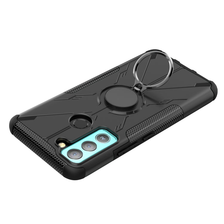 For Tecno Pop 5 LTE Armor Bear Shockproof PC + TPU Phone Case
