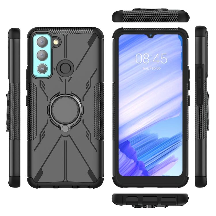 For Tecno Pop 5 LTE Armor Bear Shockproof PC + TPU Phone Case