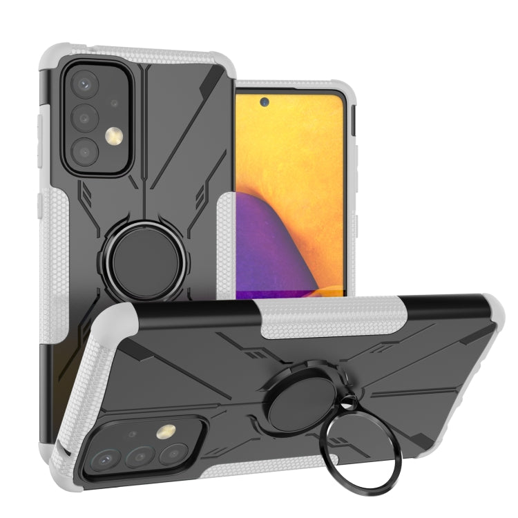 For Samsung Galaxy A73 5G Armor Bear Shockproof PC + TPU Phone Case