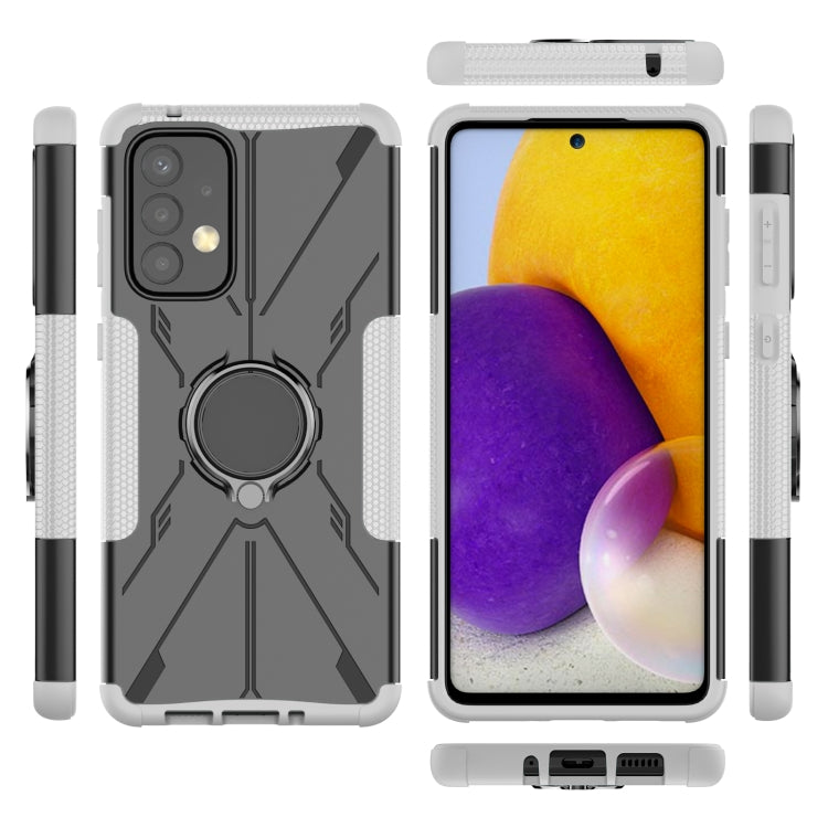 For Samsung Galaxy A73 5G Armor Bear Shockproof PC + TPU Phone Case