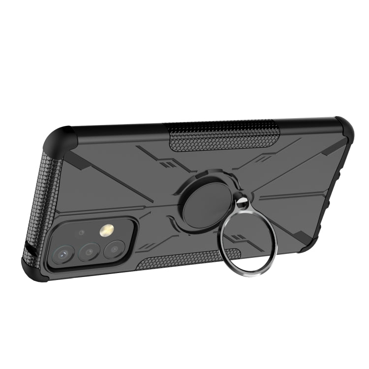 For Samsung Galaxy A73 5G Armor Bear Shockproof PC + TPU Phone Case