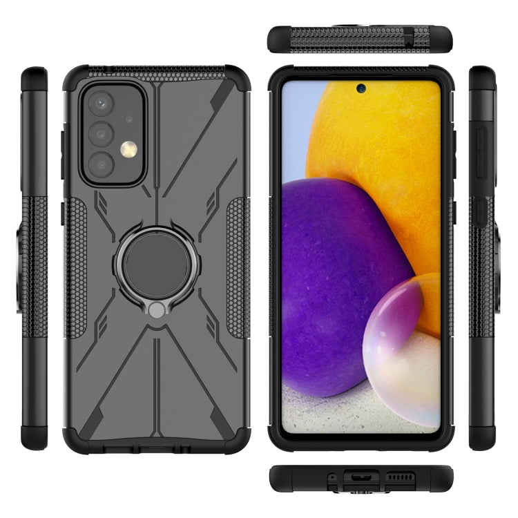 For Samsung Galaxy A73 5G Armor Bear Shockproof PC + TPU Phone Case