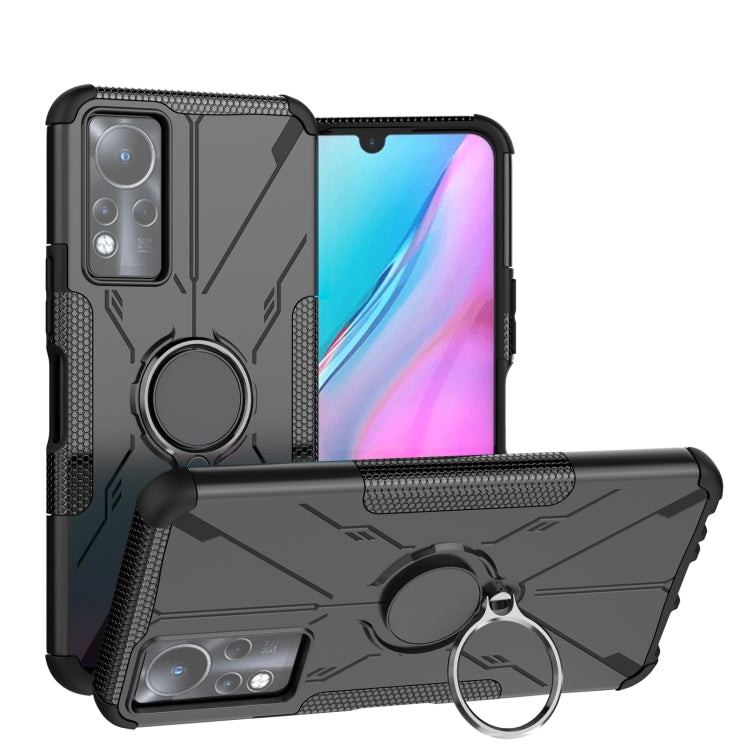 For Infinix Note 11 Armor Bear Shockproof PC + TPU Phone Case