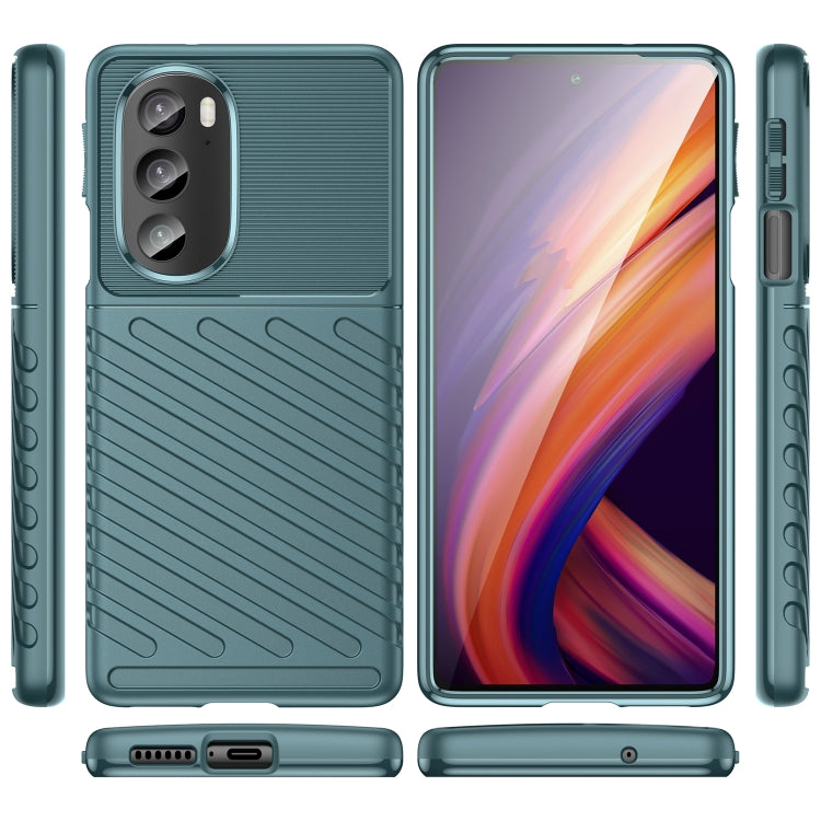 For Motorola Edge+ 2022 Thunderbolt Shockproof TPU Phone Case(Green)
