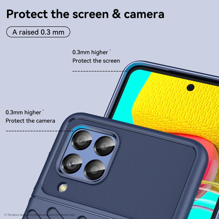 For Samsung Galaxy M53 Thunderbolt Shockproof TPU Phone Case(Blue)