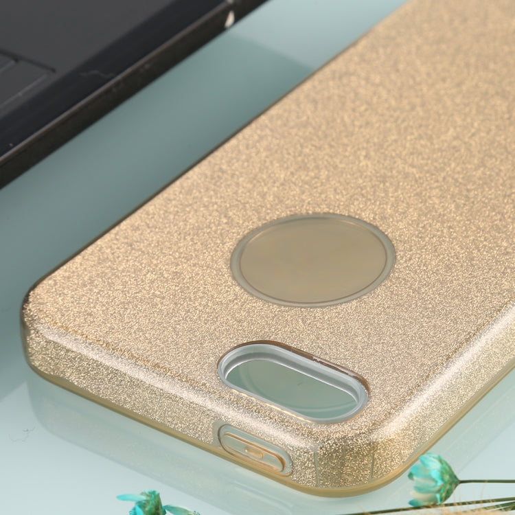 For iPhone 5 & 5s & SE TPU Glitter All-inclusive Protective Case