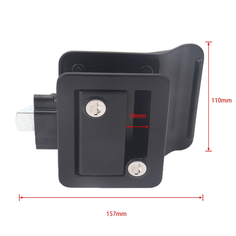 A5981-03 Black RV Paddle Entry Door Lock Latch
