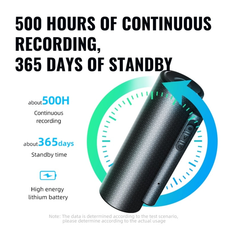 Q76 Smart HD Noise Reduction Voice Control Strong Magnetic Recording Pen, Capacity:16GB(Black)