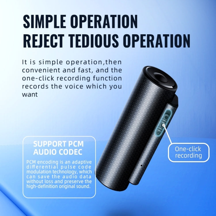 Q76 Smart HD Noise Reduction Voice Control Strong Magnetic Recording Pen, Capacity:16GB(Black)