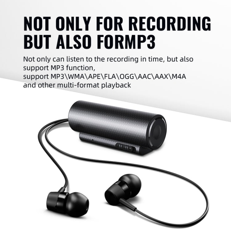 Q76 Smart HD Noise Reduction Voice Control Strong Magnetic Recording Pen, Capacity:16GB(Black)