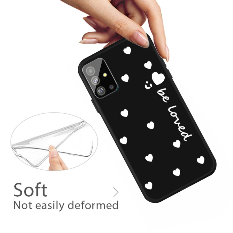 For Galaxy S20+ Smiling Love Heart Pattern Frosted TPU Protective Case
