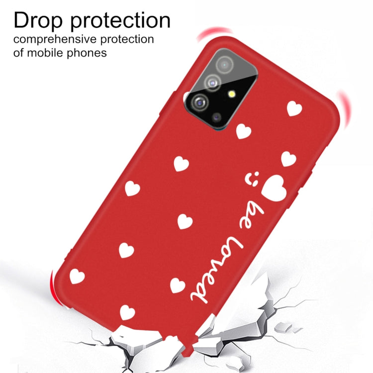 For Galaxy S20+ Smiling Love Heart Pattern Frosted TPU Protective Case