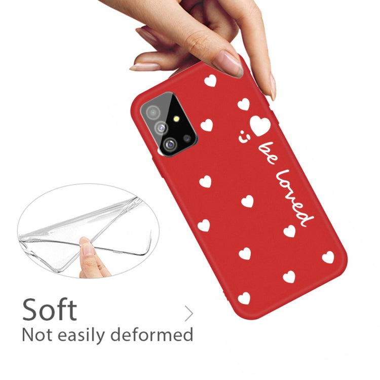 For Galaxy S20+ Smiling Love Heart Pattern Frosted TPU Protective Case