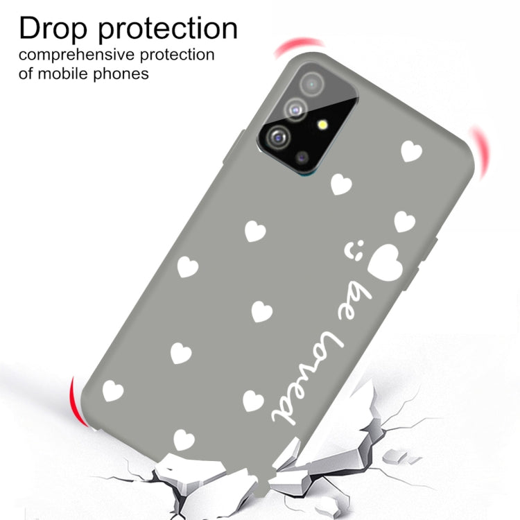 For Galaxy S20+ Smiling Love Heart Pattern Frosted TPU Protective Case