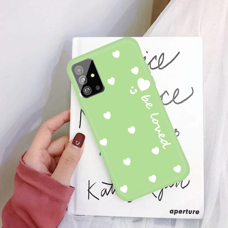 For Galaxy S20+ Smiling Love Heart Pattern Frosted TPU Protective Case