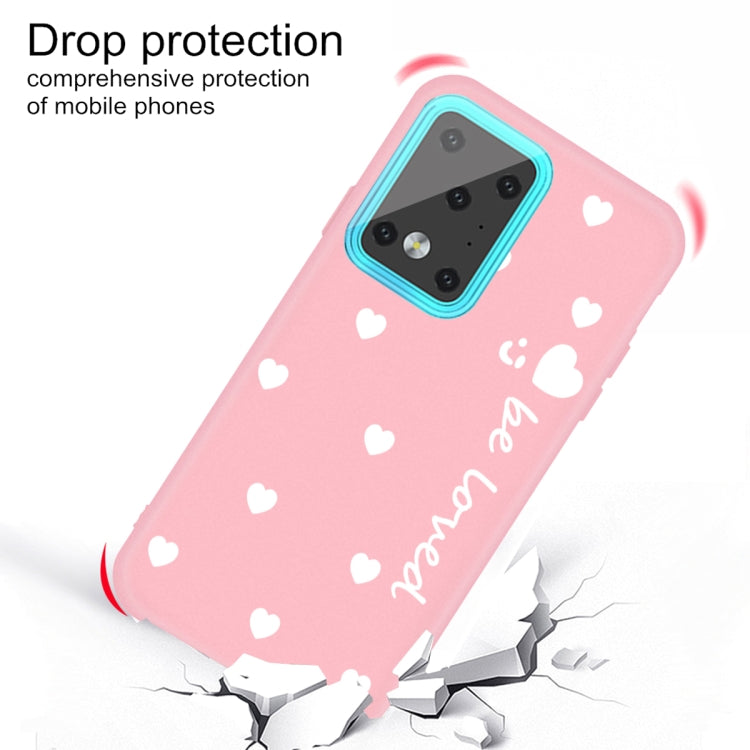 For Galaxy S20 Ultra Smiling Love Heart Pattern Frosted TPU Protective Case