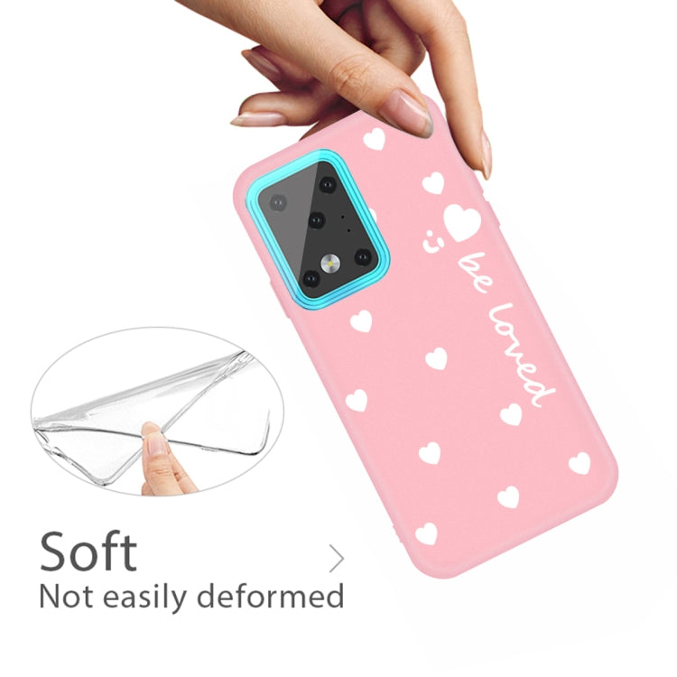 For Galaxy S20 Ultra Smiling Love Heart Pattern Frosted TPU Protective Case
