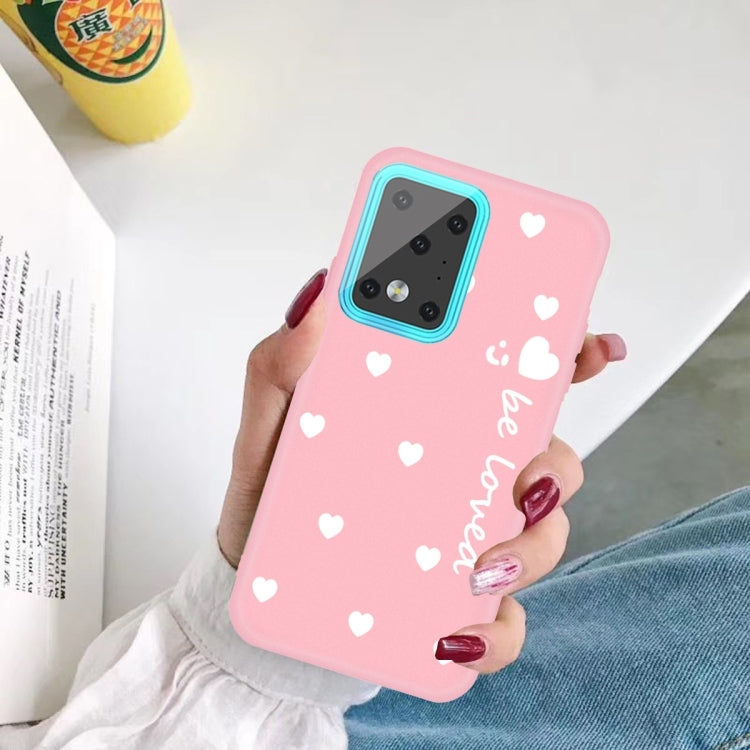 For Galaxy S20 Ultra Smiling Love Heart Pattern Frosted TPU Protective Case