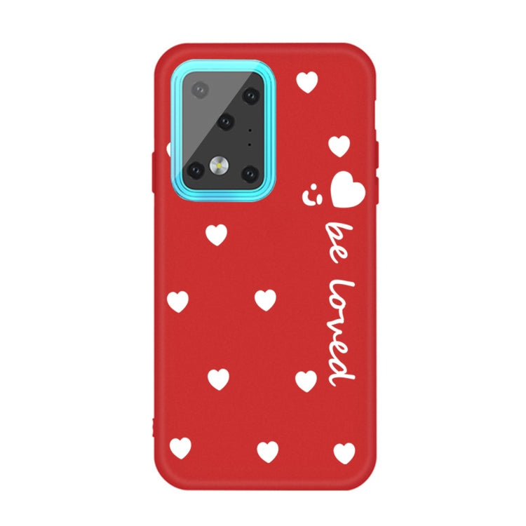 For Galaxy S20 Ultra Smiling Love Heart Pattern Frosted TPU Protective Case