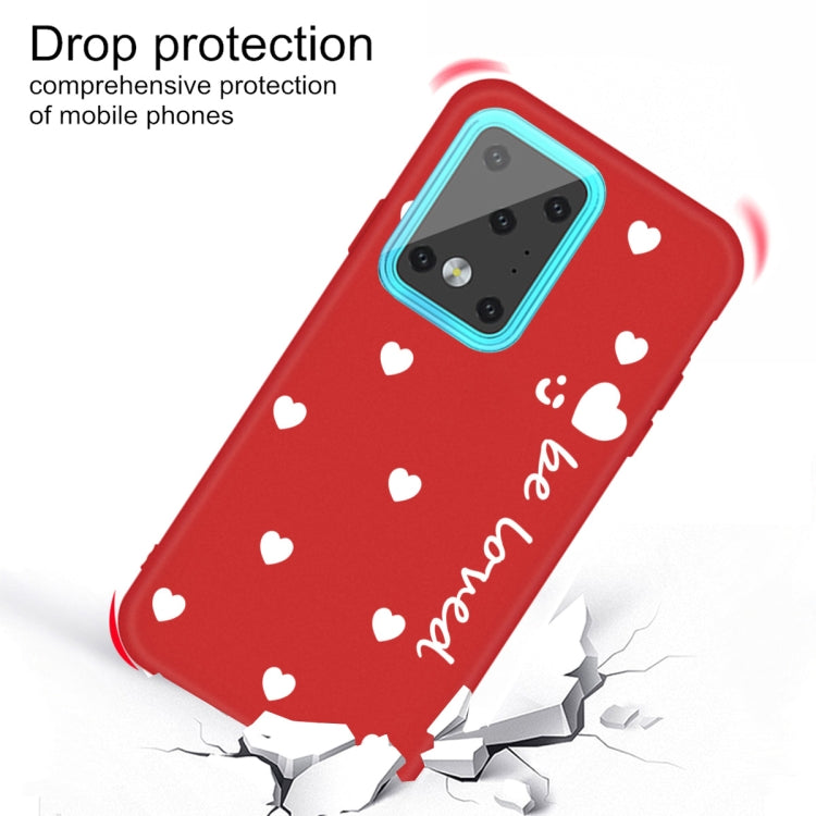 For Galaxy S20 Ultra Smiling Love Heart Pattern Frosted TPU Protective Case
