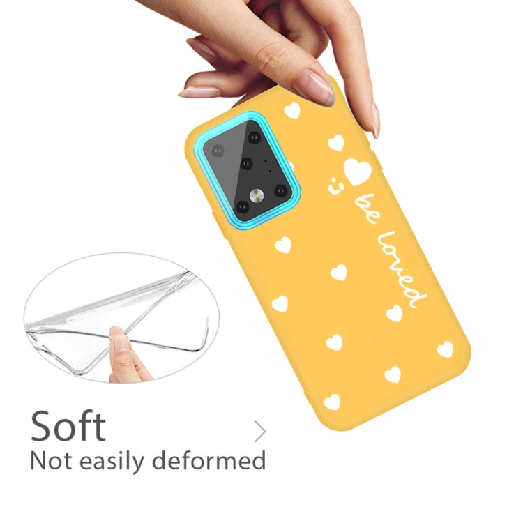 For Galaxy S20 Ultra Smiling Love Heart Pattern Frosted TPU Protective Case