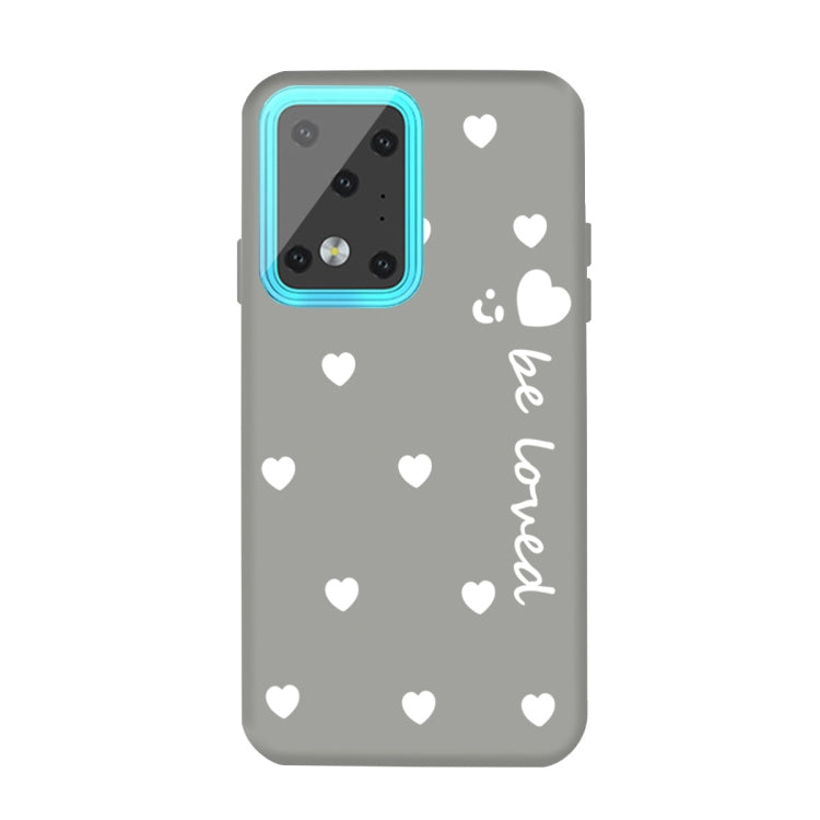 For Galaxy S20 Ultra Smiling Love Heart Pattern Frosted TPU Protective Case