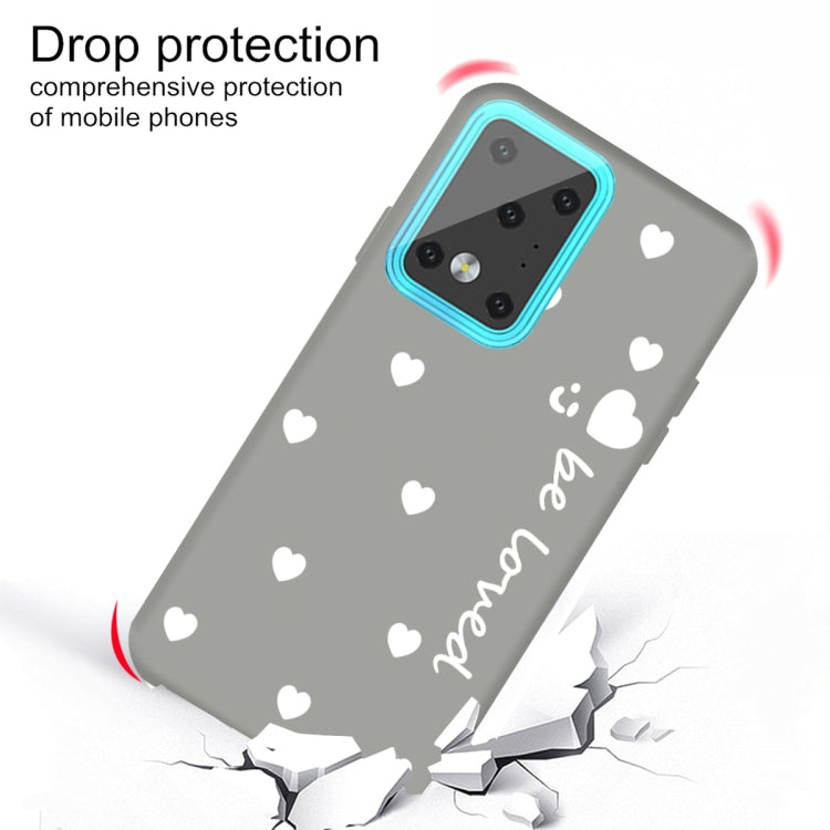 For Galaxy S20 Ultra Smiling Love Heart Pattern Frosted TPU Protective Case