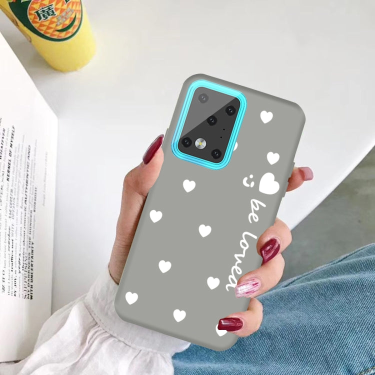 For Galaxy S20 Ultra Smiling Love Heart Pattern Frosted TPU Protective Case
