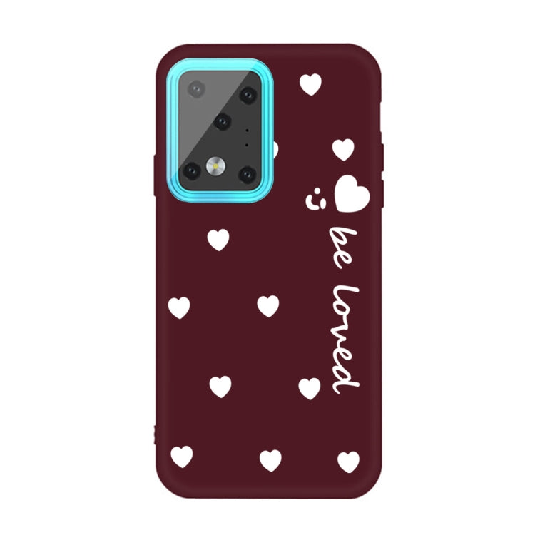 For Galaxy S20 Ultra Smiling Love Heart Pattern Frosted TPU Protective Case