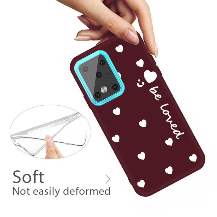 For Galaxy S20 Ultra Smiling Love Heart Pattern Frosted TPU Protective Case
