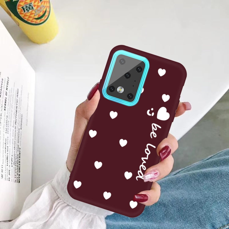 For Galaxy S20 Ultra Smiling Love Heart Pattern Frosted TPU Protective Case