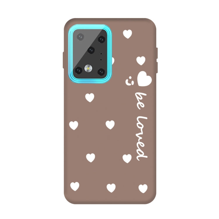 For Galaxy S20 Ultra Smiling Love Heart Pattern Frosted TPU Protective Case