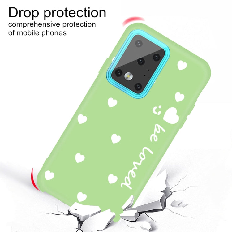 For Galaxy S20 Ultra Smiling Love Heart Pattern Frosted TPU Protective Case