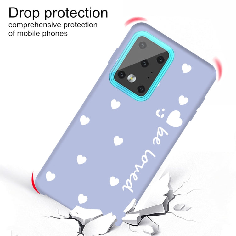For Galaxy S20 Ultra Smiling Love Heart Pattern Frosted TPU Protective Case