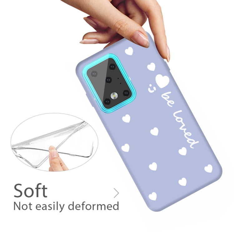 For Galaxy S20 Ultra Smiling Love Heart Pattern Frosted TPU Protective Case