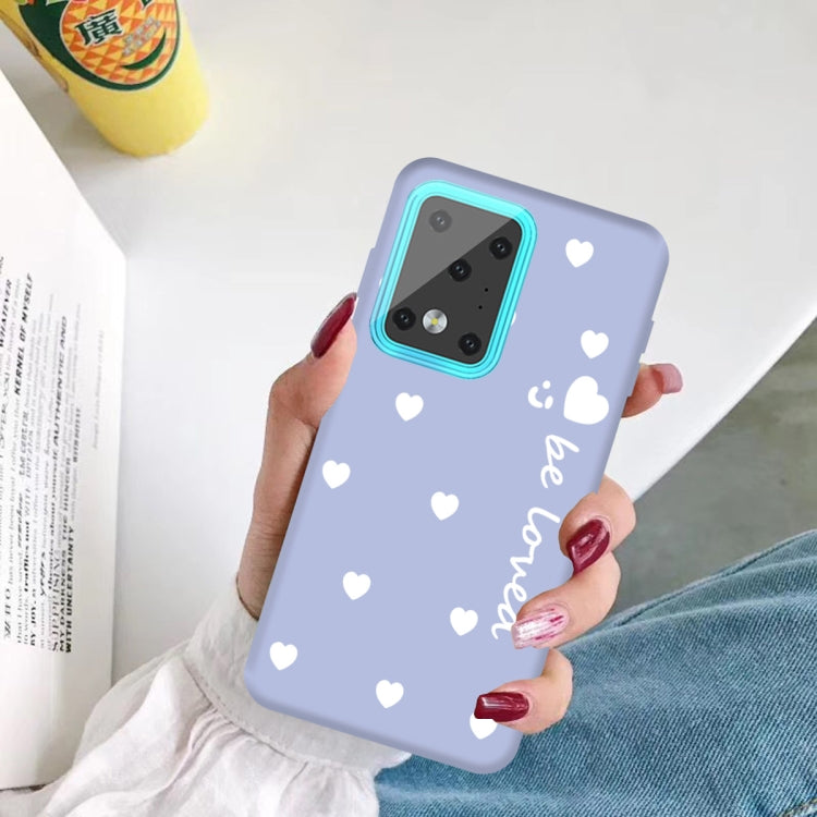 For Galaxy S20 Ultra Smiling Love Heart Pattern Frosted TPU Protective Case
