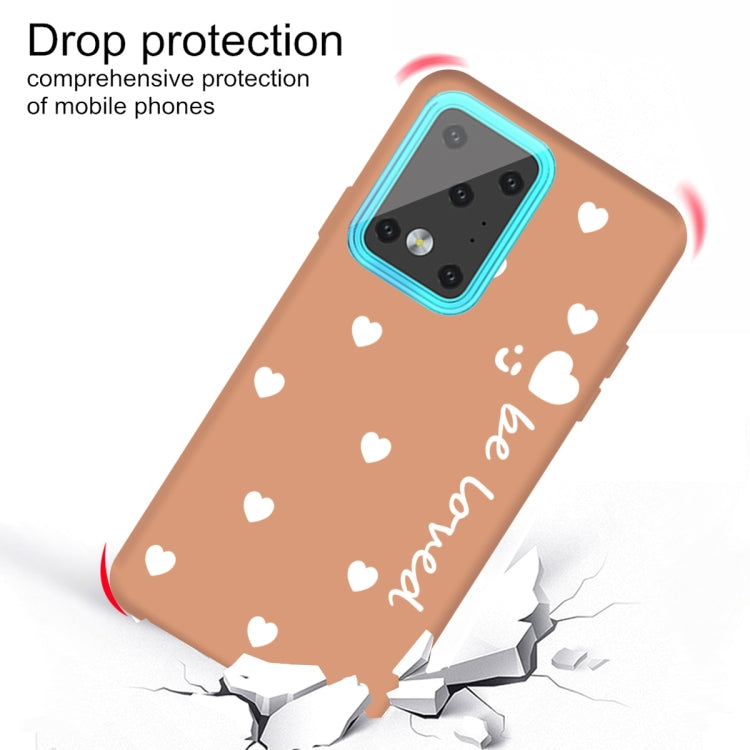 For Galaxy S20 Ultra Smiling Love Heart Pattern Frosted TPU Protective Case