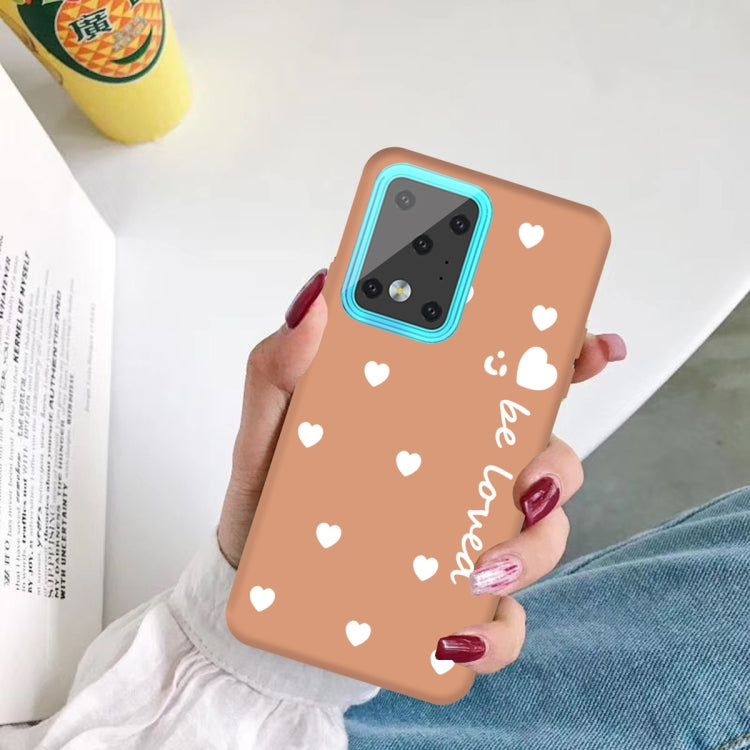 For Galaxy S20 Ultra Smiling Love Heart Pattern Frosted TPU Protective Case