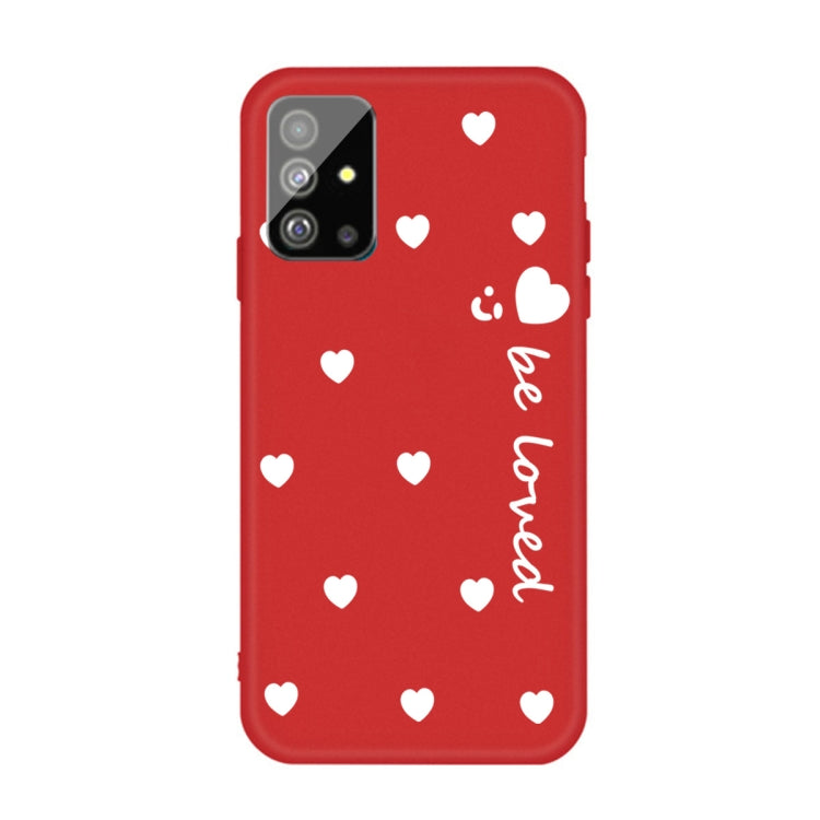 For Galaxy S20 Smiling Love Heart Pattern Frosted TPU Protective Case