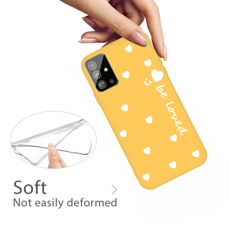 For Galaxy S20 Smiling Love Heart Pattern Frosted TPU Protective Case