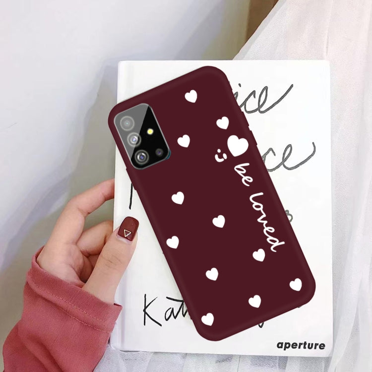 For Galaxy S20 Smiling Love Heart Pattern Frosted TPU Protective Case