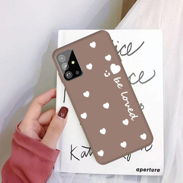 For Galaxy S20 Smiling Love Heart Pattern Frosted TPU Protective Case