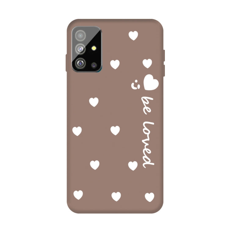 For Galaxy S20 Smiling Love Heart Pattern Frosted TPU Protective Case
